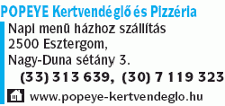   - Popeye Kertvendéglő és Pizzéria